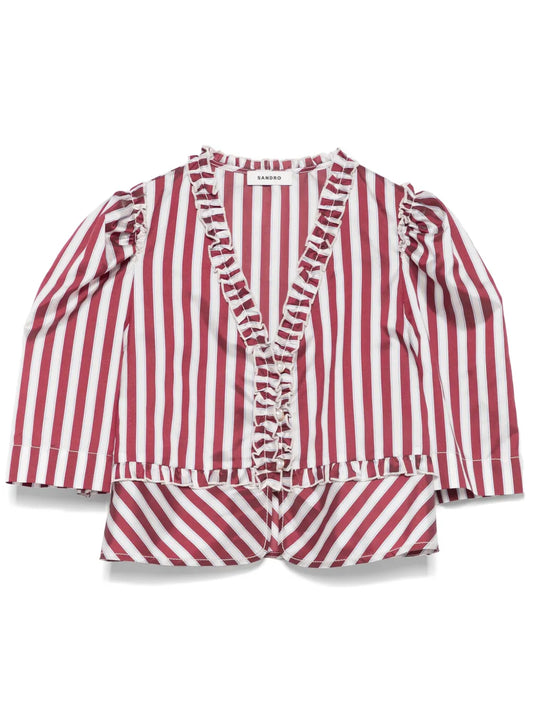 SANDRO striped blouse | Red